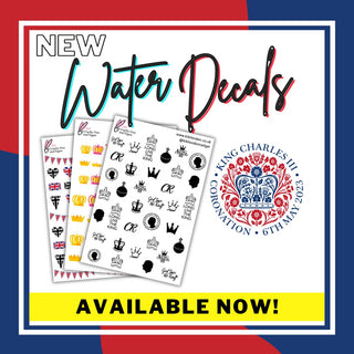 Kings Coronation Nail Decal Set of 3