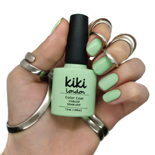 mint green gel polish nails nail manicure pale pastel summer spring