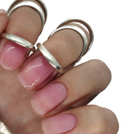 Nude pink gel polish french manicure sheer base nails natural 