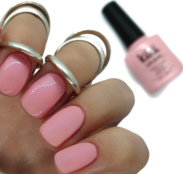 pink nails gel polish nail pale pastel baby light nude manicure natural