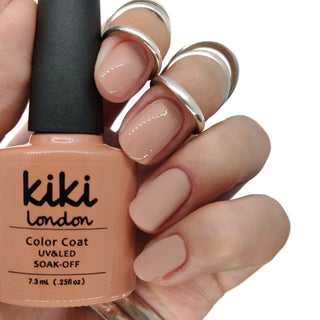 Nude gel polish french manicure sheer base nails natural neutral tan