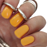 kiki london nail gel polish nails gellack gellac manicure orange pastel bright summer spring yellow mustard light 