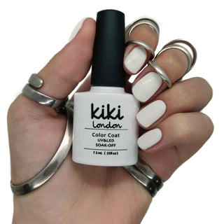 kiki london nail gel polish nails art design matte shiny long lasting uk vegan beauty white french manicure tip natural crisp bright
