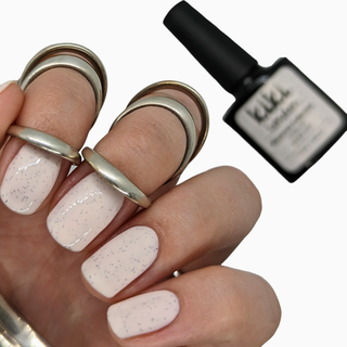 cookies and cream gel polish nail art nails cream pale speckled egg shell summer spring easter macaron
