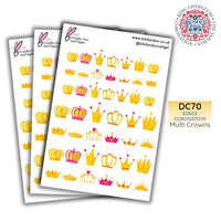 Kings Coronation Nail Decal Set of 3