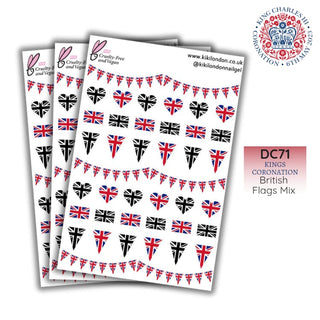 Kings Coronation British Flags Mix