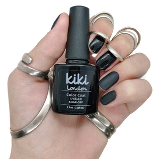 Black jet nail gel polish dark deep nails bold classic