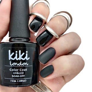 Black jet nail gel polish dark deep nails bold classic