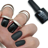 Black jet nail gel polish dark deep nails bold classic