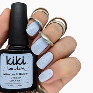 baby blue duck light creme easter new macaron creamy egg shell speckled easter pastel summer spring gel polish manicure 