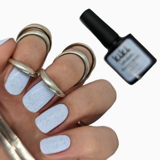 baby blue duck light creme easter new macaron creamy egg shell speckled easter pastel summer spring gel polish manicure 