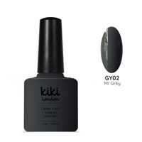 Nail gel polish nails grey dark deep charcoal