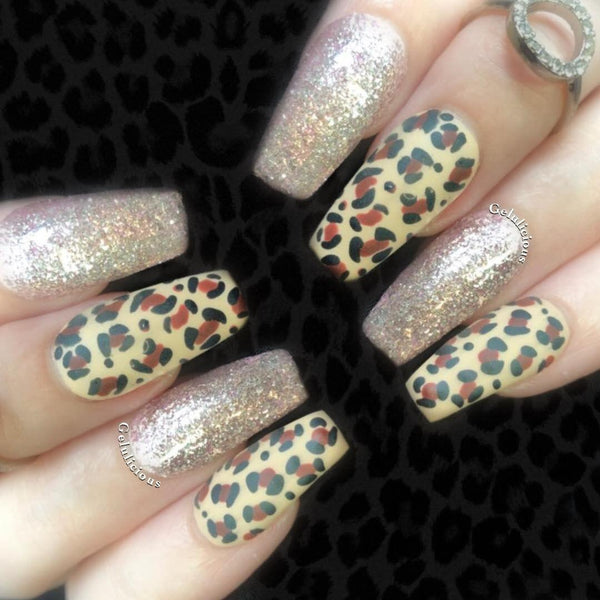 Matte Coffin Press on Nails Medium Leopard Fake Nails with Nail Glue  Ballerina Nude False Nails French Acrylic Nails for Women - Walmart.com