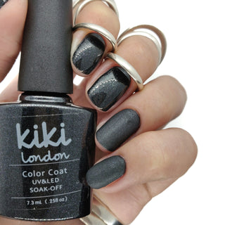 jet black nail gel polish nail nails shimmer glitter metallic staple classic dark deep silver 