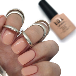 sheer pink nude gel polish french manicure base neutral natural nail art nails salon nude peach light spring summer