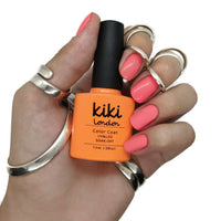 party punch nail gel nails gellack gellac manicure pink coral bright summer spring light pretty orange peach