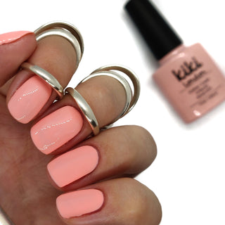 nail gel polish nails bright nude neutral natural peach orange pink pastel salmon 