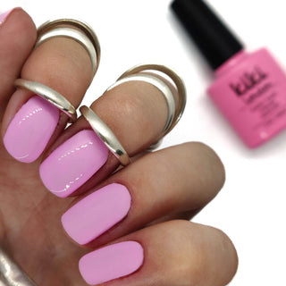 pink pastel nails nail gel polish lilac cool toned pretty spring summer manicure pale