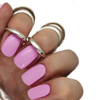 pink pastel nails nail gel polish lilac cool toned pretty spring summer manicure pale