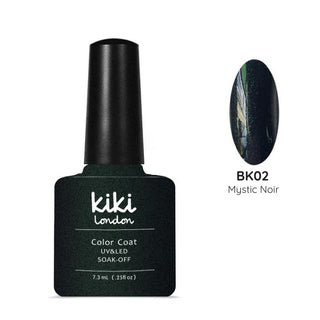 jet black nail gel polish nail nails shimmer glitter metallic staple classic dark deep silver 