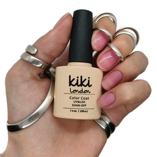 Nude pink gel polish french manicure sheer base nails natural 