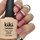 Nude pink gel polish french manicure sheer base nails natural 