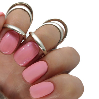 pink nails gel polish nail pale pastel baby light nude manicure natural