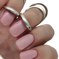 pink nails gel polish nail pale pastel sheer shimmer shimmery light nude manicure natural