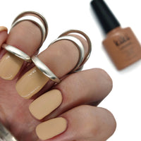 nude nails gel polish nail manicure natural tan 