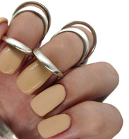 nude nails gel polish nail manicure natural tan 