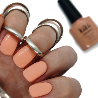 nail gel polish nails gellack gellac manicure orange bright summer coral spring peach nude