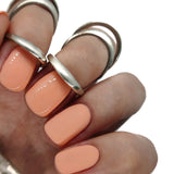 nail gel polish nails gellack gellac manicure orange bright summer coral spring peach nude
