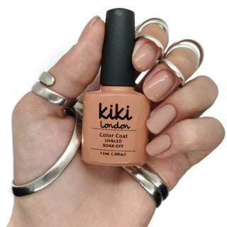 Nude gel polish french manicure sheer base nails natural neutral tan 