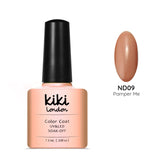 nude nails gel polish gellac gellack neutral natural nail nails simple dark tan peach salmon shimmer pamper