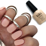 pink nails gel polish nail pale pastel baby french base light nude manicure natural sheer 