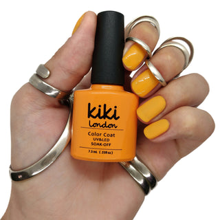 kiki london nail gel polish nails gellack gellac manicure orange pastel bright summer spring yellow mustard light 