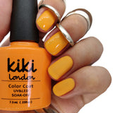 kiki london nail gel polish nails gellack gellac manicure orange pastel bright summer spring yellow mustard light 