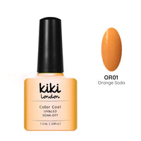 gel polish nails yellow orange soda pastel shade gellack gellac light