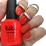 kiki london nail gel polish gels nails manicure gellack gellac bright orange red summer holiday coral 