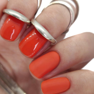 kiki london nail gel polish gels nails manicure gellack gellac bright orange red summer holiday coral 