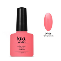 party punch nail gel nails gellack gellac manicure pink coral bright summer spring light pretty orange peach