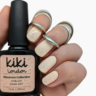 peach yellow pastel gel polish nail art summer spring speckled egg shell easter holiday creme cream 