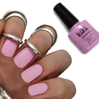 baby pink gel polish nails nail manicure pale pastel summer spring