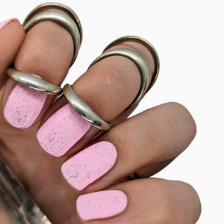 pastel baby pink gel polish speckled duck egg nails biab professional nail art summer spring holiday