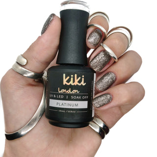 black frost gel polish nails nail glitter shimmer silver brown sparkle metallic shine high quality 