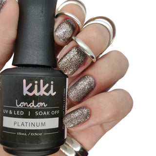 black frost gel polish nails nail glitter shimmer silver brown sparkle metallic shine high quality 