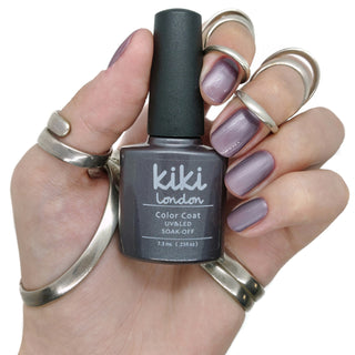  kiki london nail gel polish nails art design matte shiny long lasting uk vegan beauty purple mauve shiny metallic fall winter autumn lilac brown silver shimmer