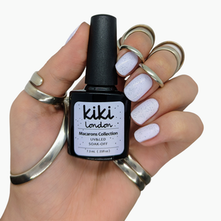 pastel purple lilac lavender gel polish nail art inspo speckled duck egg creme cream pale summer spring