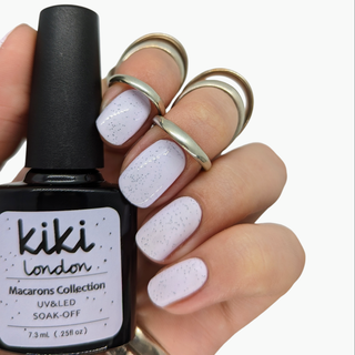 pastel purple lilac lavender gel polish nail art inspo speckled duck egg creme cream pale summer spring
