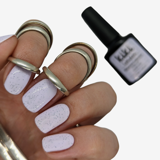 pastel purple lilac lavender gel polish nail art inspo speckled duck egg creme cream pale summer spring